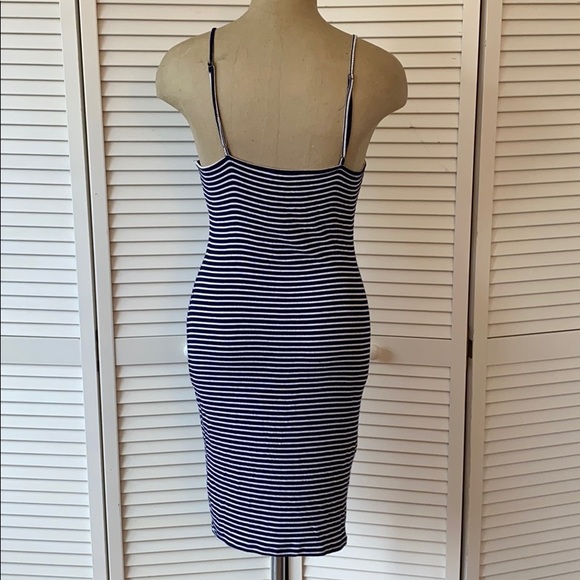 💙🤍 Navy Blue & White Stripped Dress 🤍💙 - Picture 2 of 3